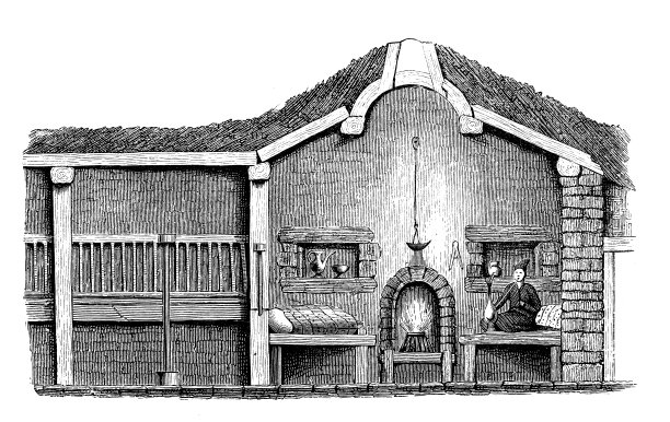 古董插图，民族志和土著文化:中东和高加索，亚美尼亚的家图片下载