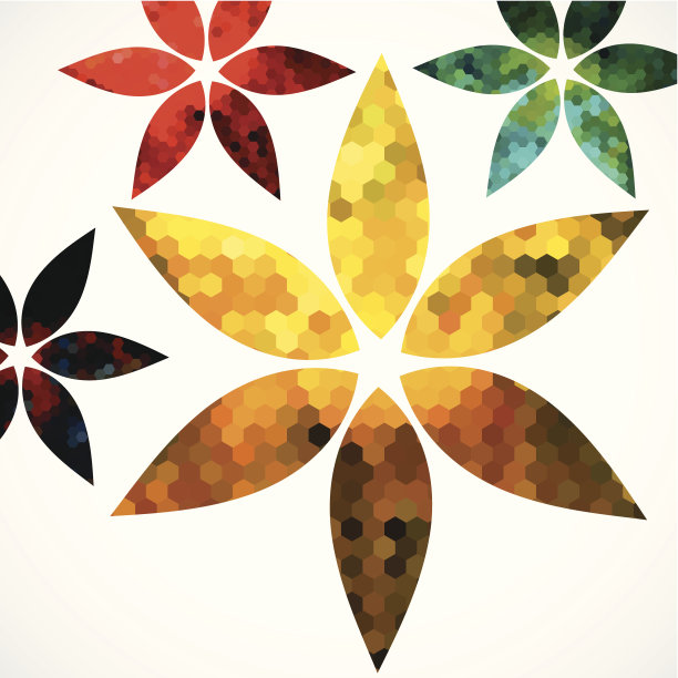 抽象多彩的花卉图案背景图片下载