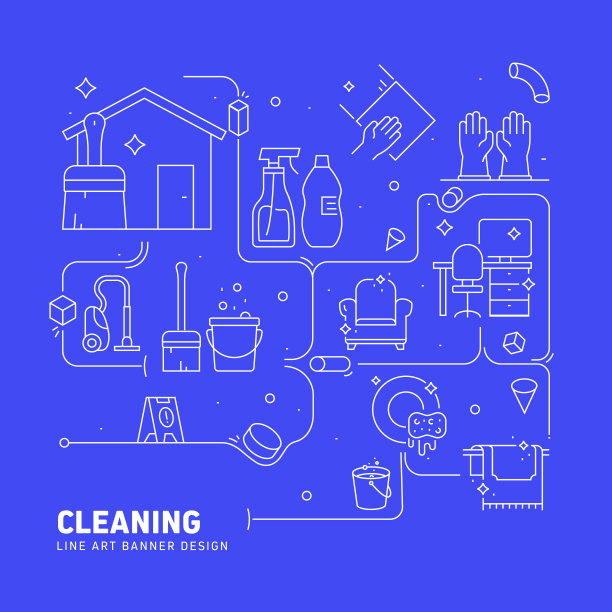 网页，标题，宣传册，年度报告和书籍封面的清洁相关线条风格横幅设计图片下载