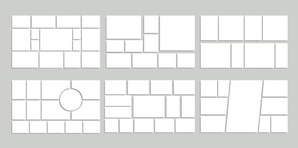 照片马赛克拼贴，心情板空白模板图片下载