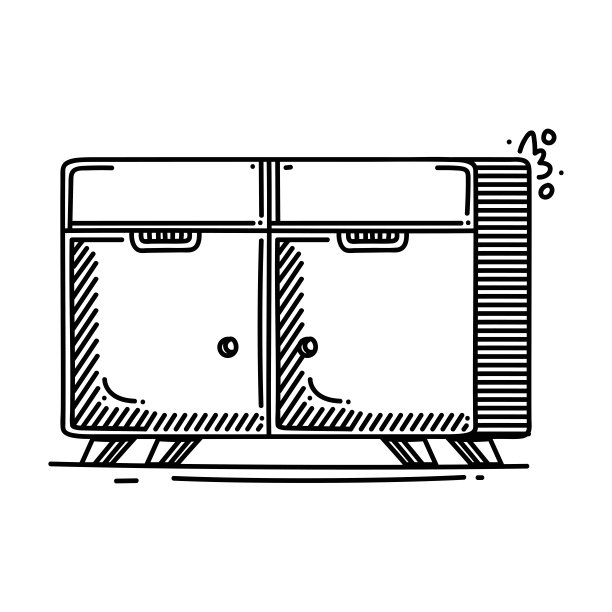 自助线图标，草图设计，像素完美，可编辑笔触。标志、标志、符号。家具。图片下载