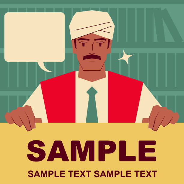 英俊的印度男人(商人、教师)戴着头巾，举着空白的牌子图片下载