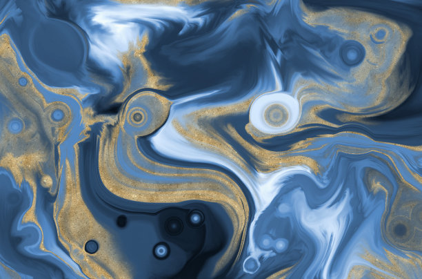 抽象bacground。彩色丙烯酸倒流体艺术。三维演示图片下载