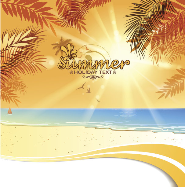 空白的海滩风景图片下载