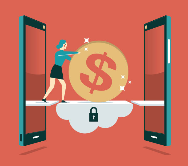 在线货币-智能手机-女商人图片下载