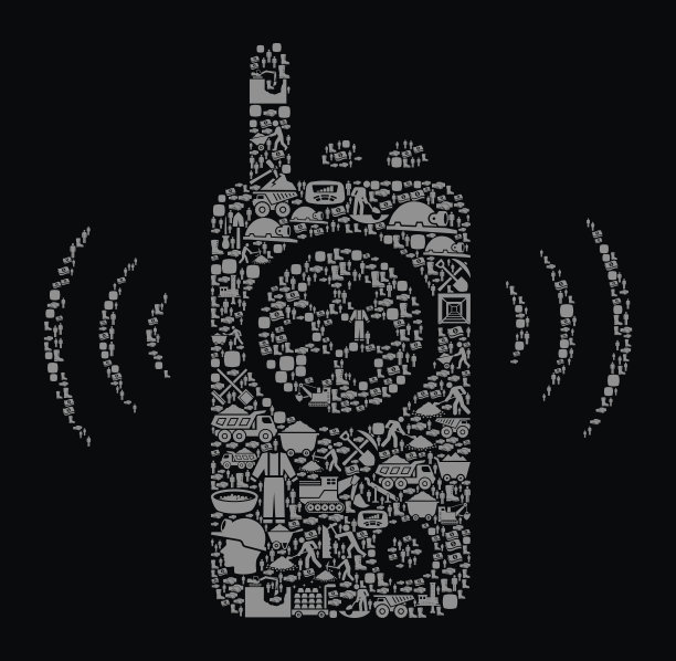 铲和斧头矿业矢量图标背景图片下载