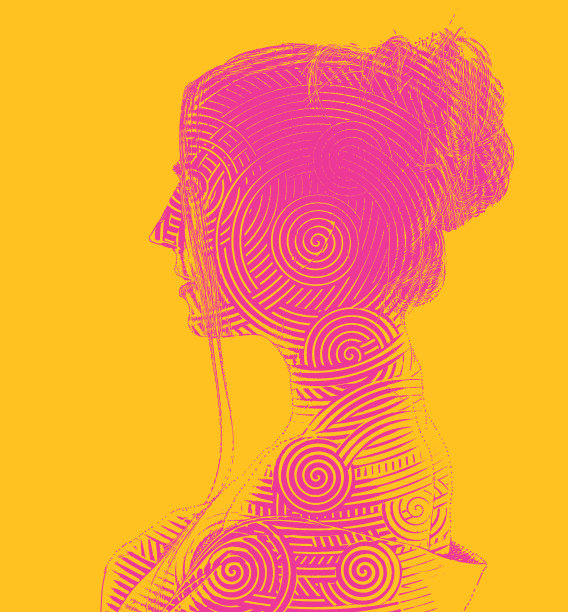 时尚女性的肖像与创造性的化妆图片下载