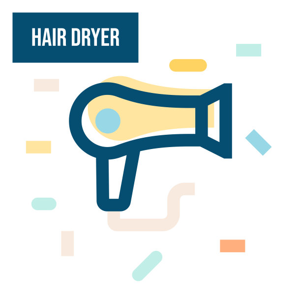 吹风机图标彩色设计图片下载