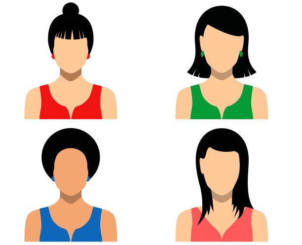 女性空白脸图标图片下载