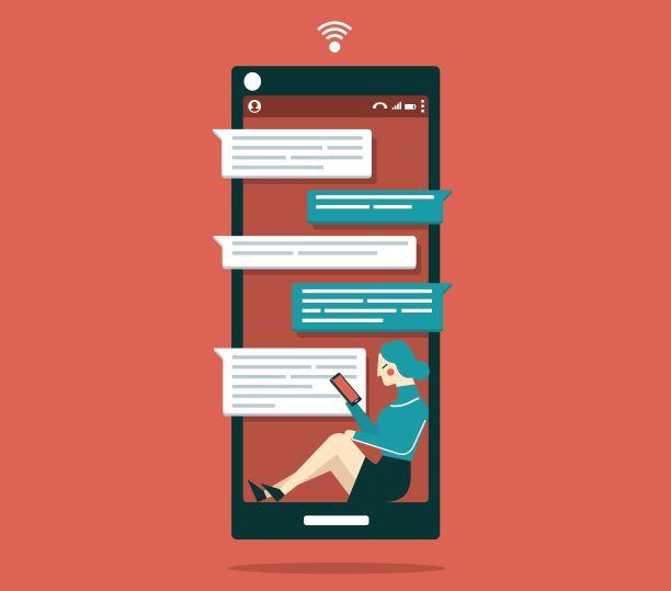 网上聊天-女商人图片下载