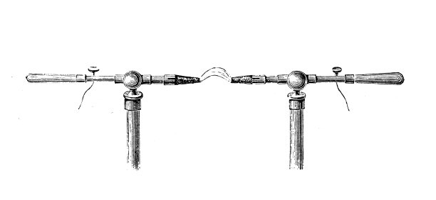 古董插图，物理原理和实验，电和磁:电弧线图片下载