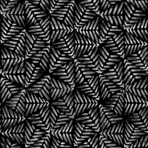 无缝脏凹凸三角形圣诞树邮票上的黑色方形纸卡-假日图案背景与3D效果图片下载