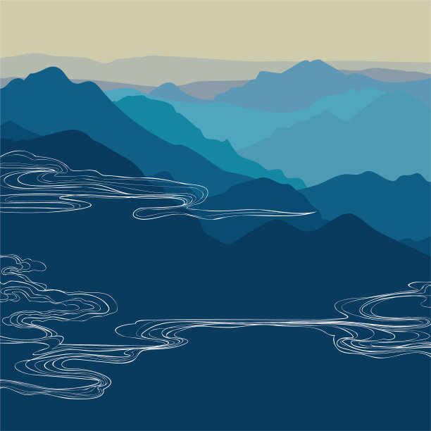 东方山景背景有云图片下载