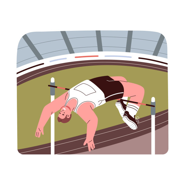 跳高运动员克服障碍越过横杆图片下载