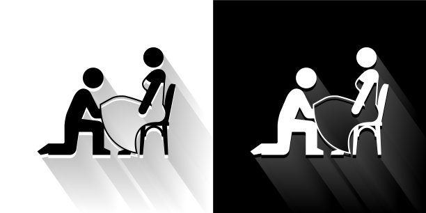 黑色和白色的婚姻与长影子图片下载