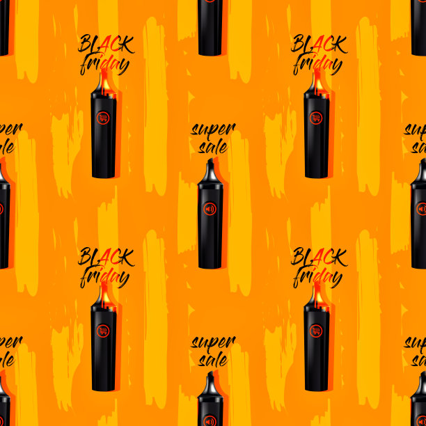现实风格的季节性销售理念。“黑色星期五”。折扣文本与绘图标记在抽象条纹彩色背景。创意矢量无缝图案。图片下载