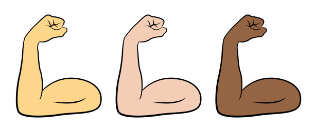 设置强壮的二头肌图标符号图片下载