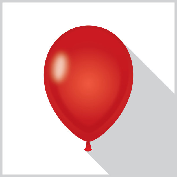 红色气球阴影图标图片下载