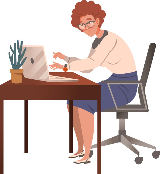 压抑过度工作的女职员办公室图片下载