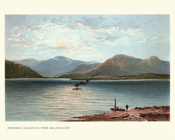 阿德高尔山巴拉古里什，高地，苏格兰19世纪图片下载