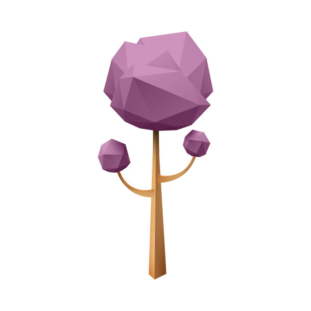 低聚树设计图片下载