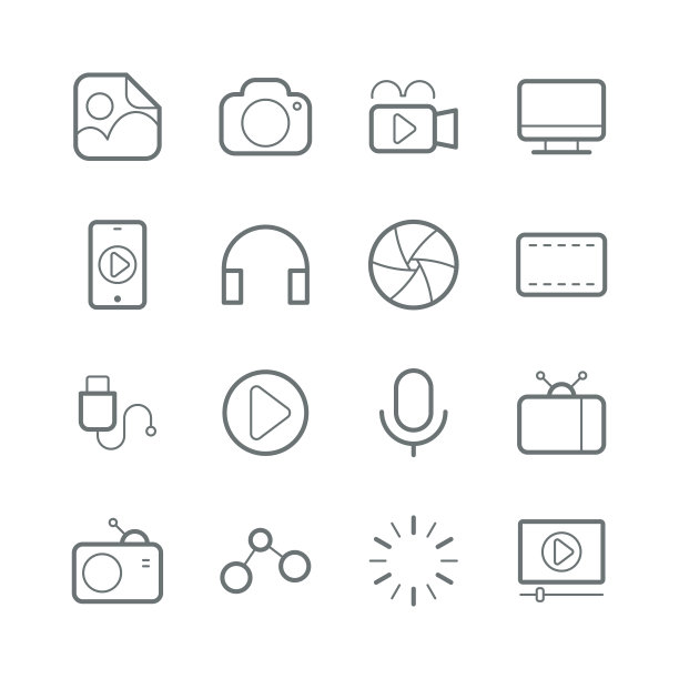 多媒体图标图片下载