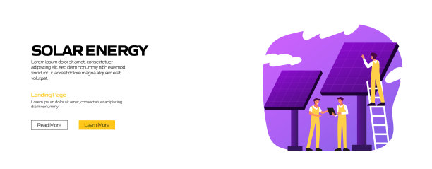 太阳能概念矢量插图的标题网站横幅，广告和营销材料，在线广告，业务演示等。图片下载