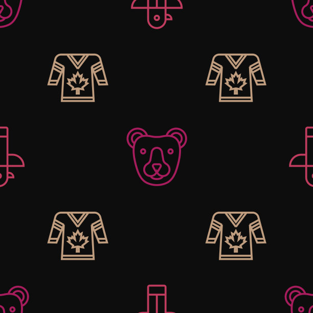 设置线加拿大图腾杆曲棍球球衣和图片下载