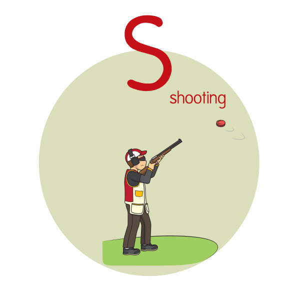 矢量插图拍摄字母S大写字母或大写字母的儿童学习练习ABC图片下载