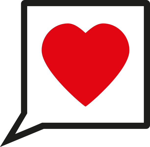 说话泡泡和一个红心在一个白色图片下载