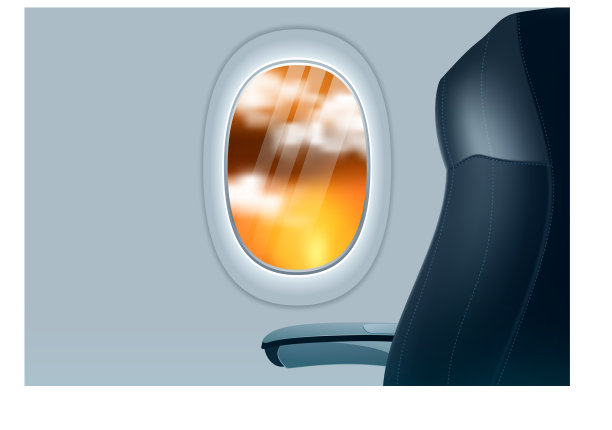 旅行用舷窗飞机提供横幅概念图片下载