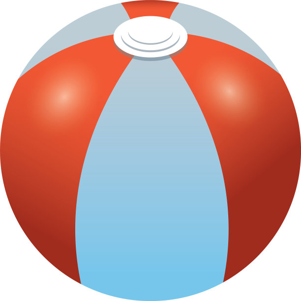 条纹沙滩橡皮球卡通图片下载