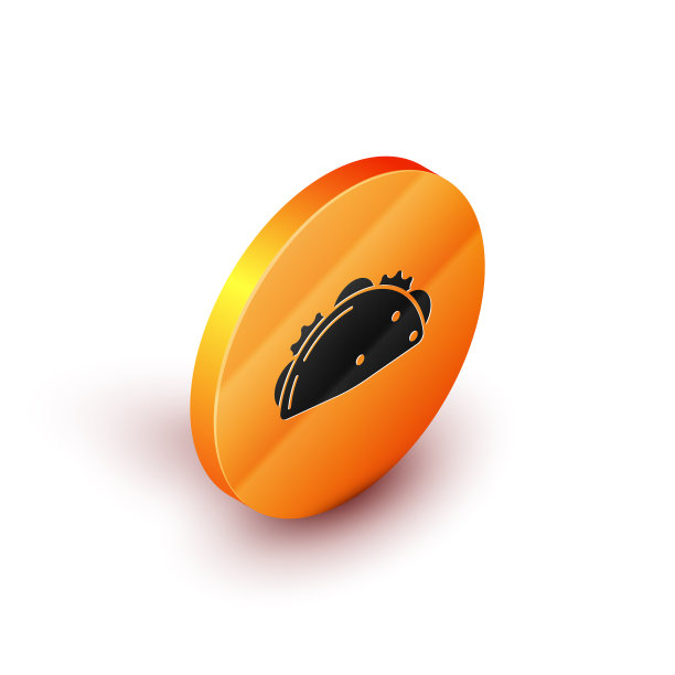 等距玉米卷与玉米饼图标孤立上图片下载