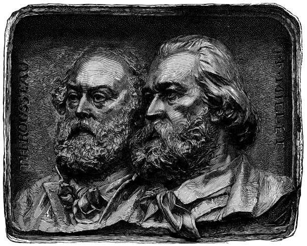 亨利·查普的米勒和卢梭纪念章- 19世纪图片下载