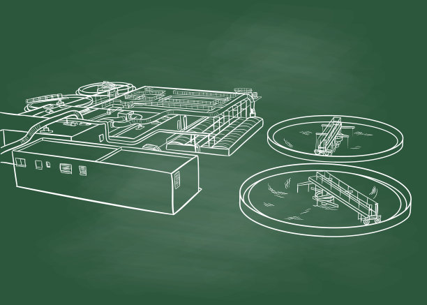 水处理工厂黑板图片下载