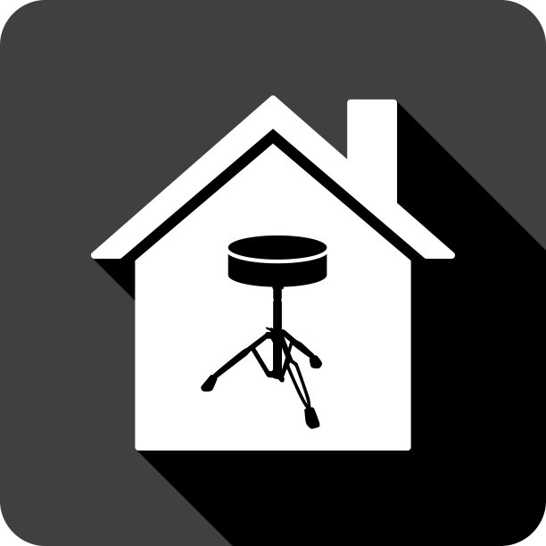 房屋凳子图标剪影图片下载