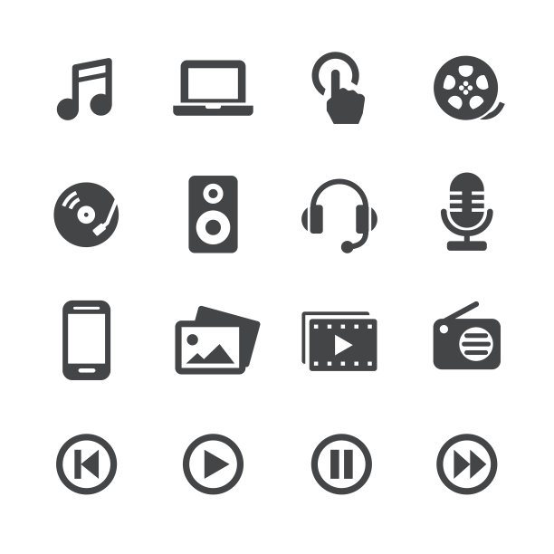 多媒体图标-顶点系列图片下载