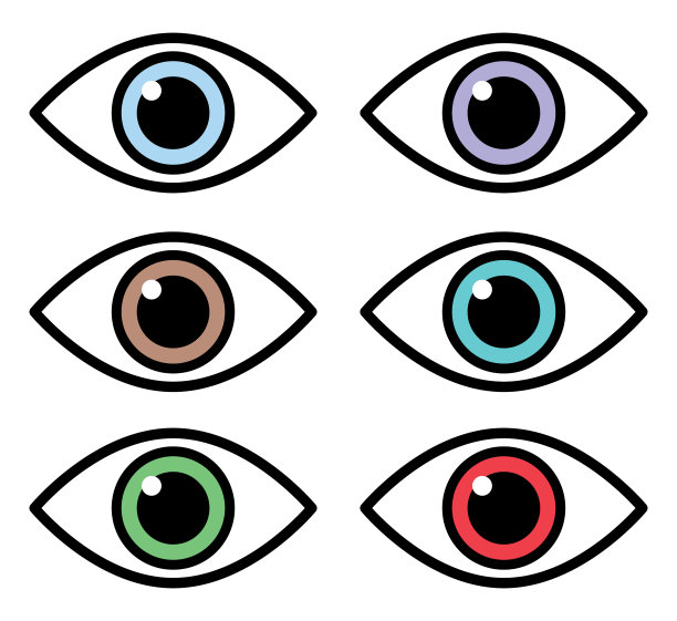 六个眼睛图标图片下载