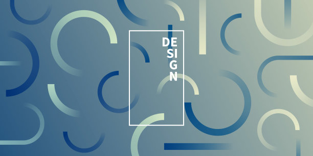 抽象设计与几何形状-流行的蓝色梯度图片下载