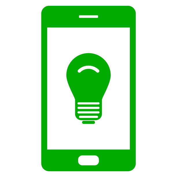 灯泡和智能手机图片下载