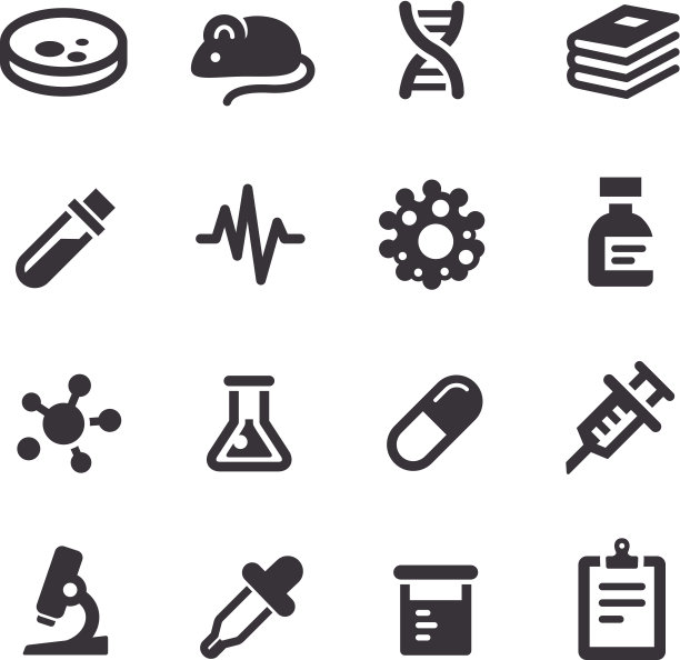 医学研究图标-顶点系列图片下载