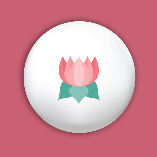 荷花图标在平面设计图片下载