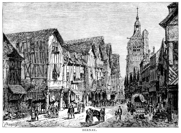 法国诺曼底伯纳的街景图片下载