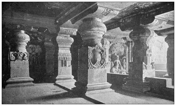 印度古玩旅行照片:岩石凿成的寺庙图片下载