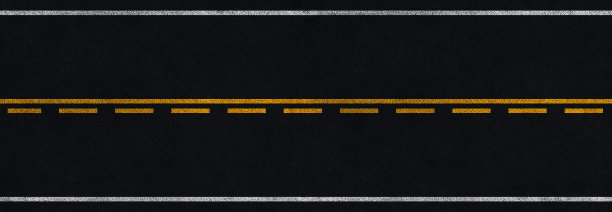 白色和黄色标记条纹的沥青全景路图片下载