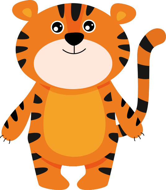 可爱的卡通小老虎象征2022年的新年图片下载