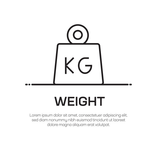 重量矢量线图标-简单细线图标，优质设计元素图片下载