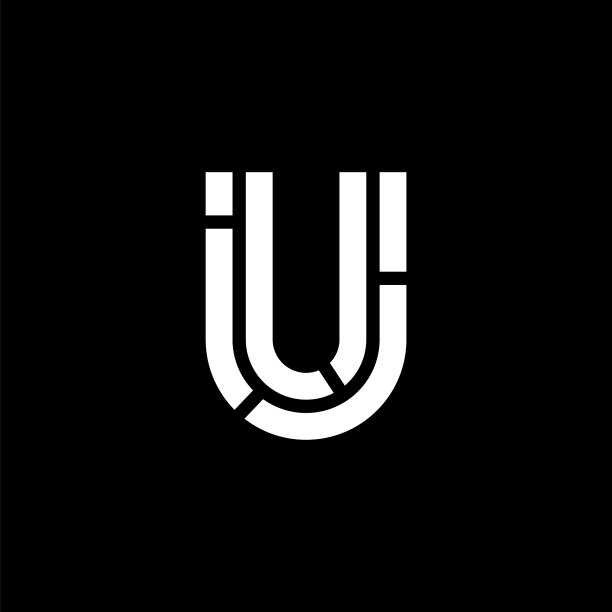 双线切割标志字母u图片下载
