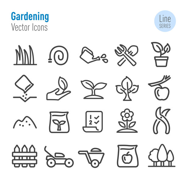园艺图标-向量线系列图片下载