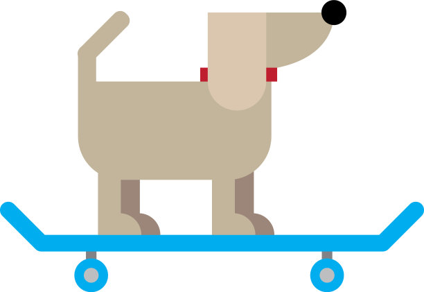 可爱的小狗吉祥物图标图片下载